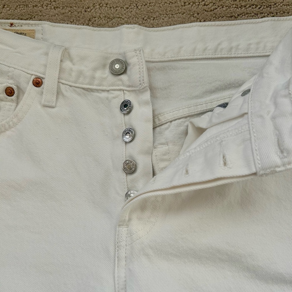 Levi’s 501 White Jeans 28x32 - Picture 6 of 11